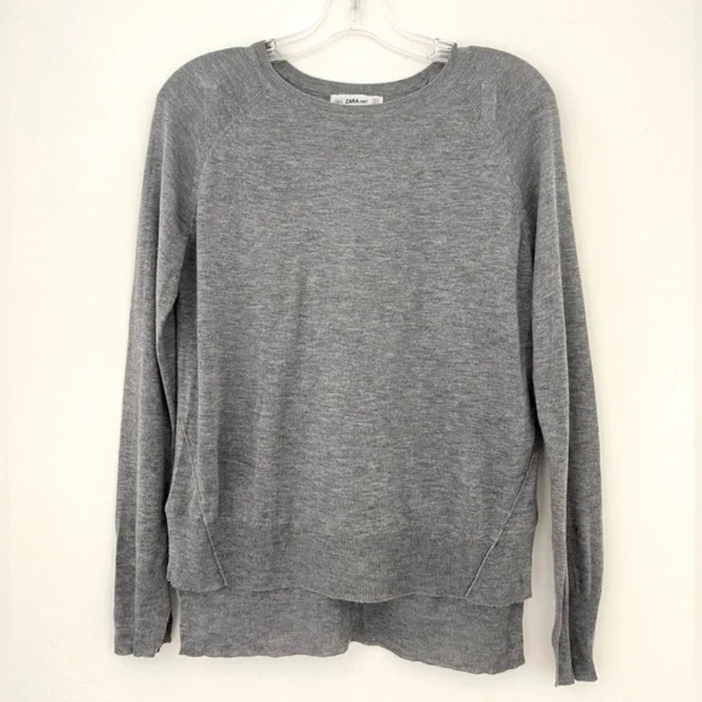 Zara lightweight sweater in grey size small